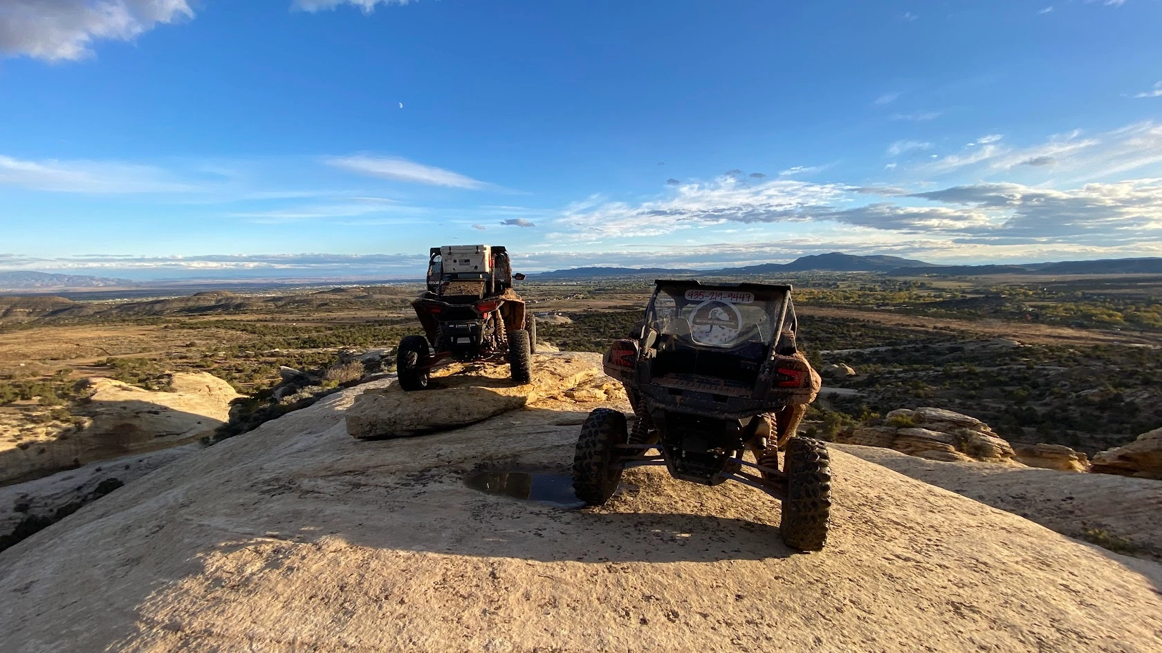 Rock formation overlook on a guided UTV tour in Vernal Utah