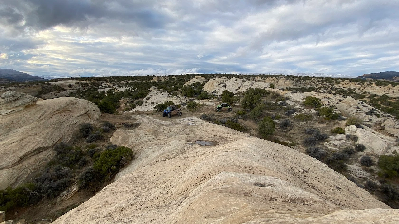 Extreme trail on backcountry UTV tour near Vernal Utah
