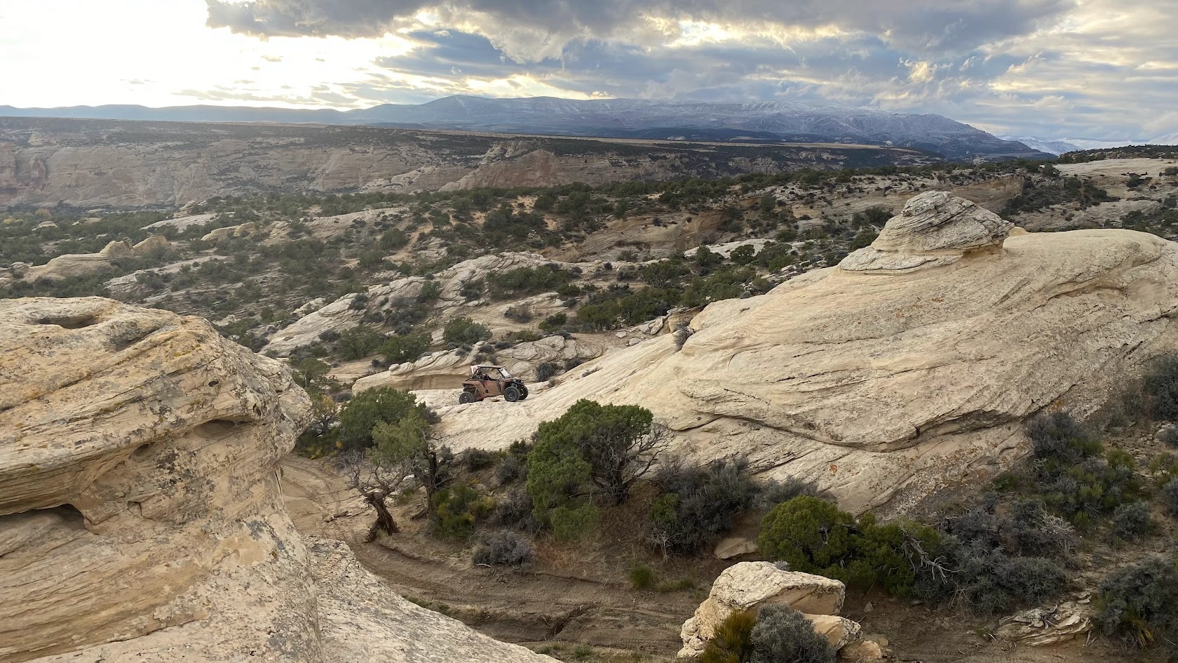 Scenic vista on backcountry UTV trail Vernal Utah