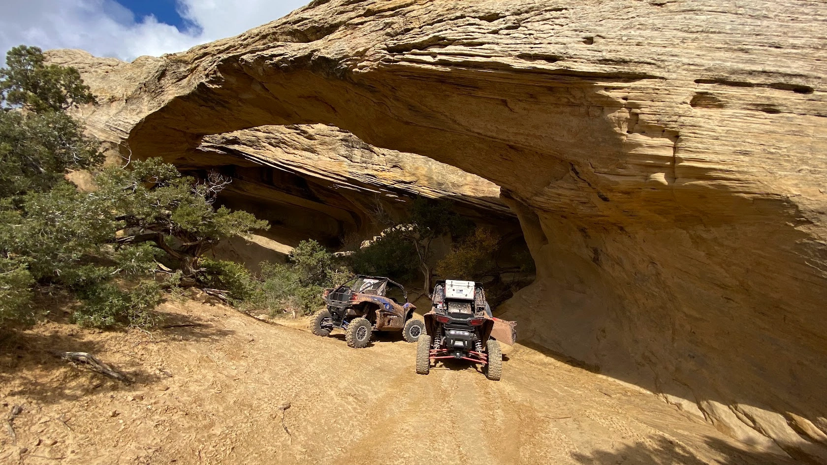 Cave exploration on Adventure Tours Vernal backcountry tour