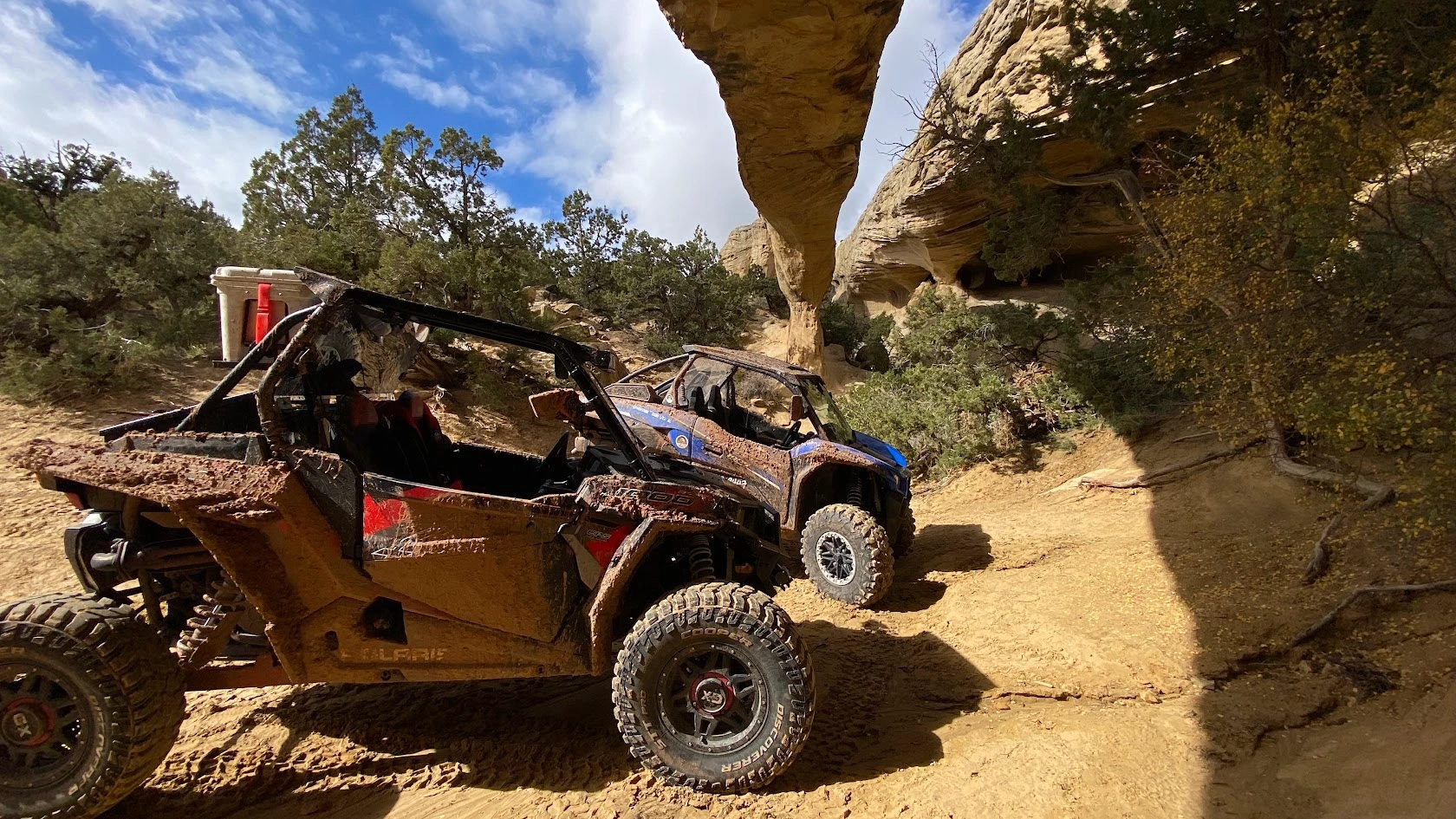 Cave exploration on Adventure Tours Vernal backcountry tour