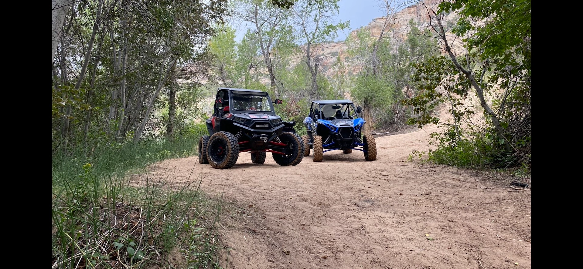 Trail riding through Utah backcountry on Kawasaki KRX 1000