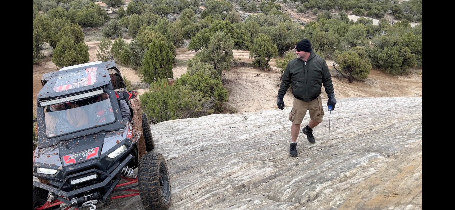 Extreme trail on backcountry UTV tour near Vernal Utah