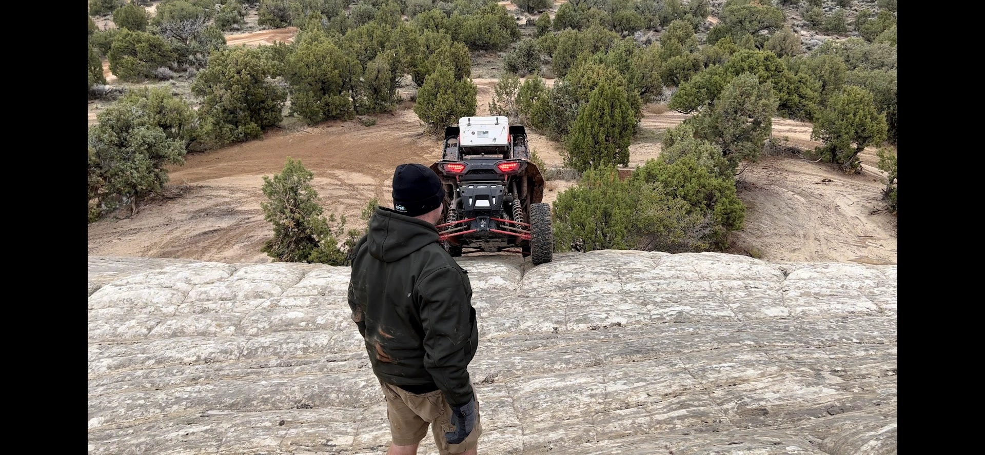 Extreme trail on backcountry UTV tour near Vernal Utah