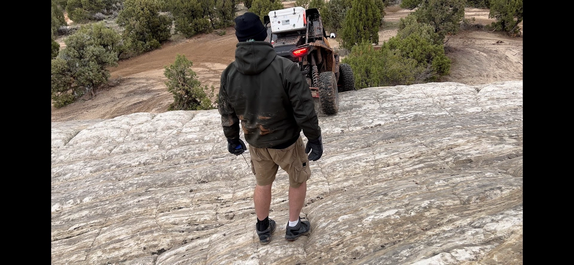 Extreme trail on backcountry UTV tour near Vernal Utah
