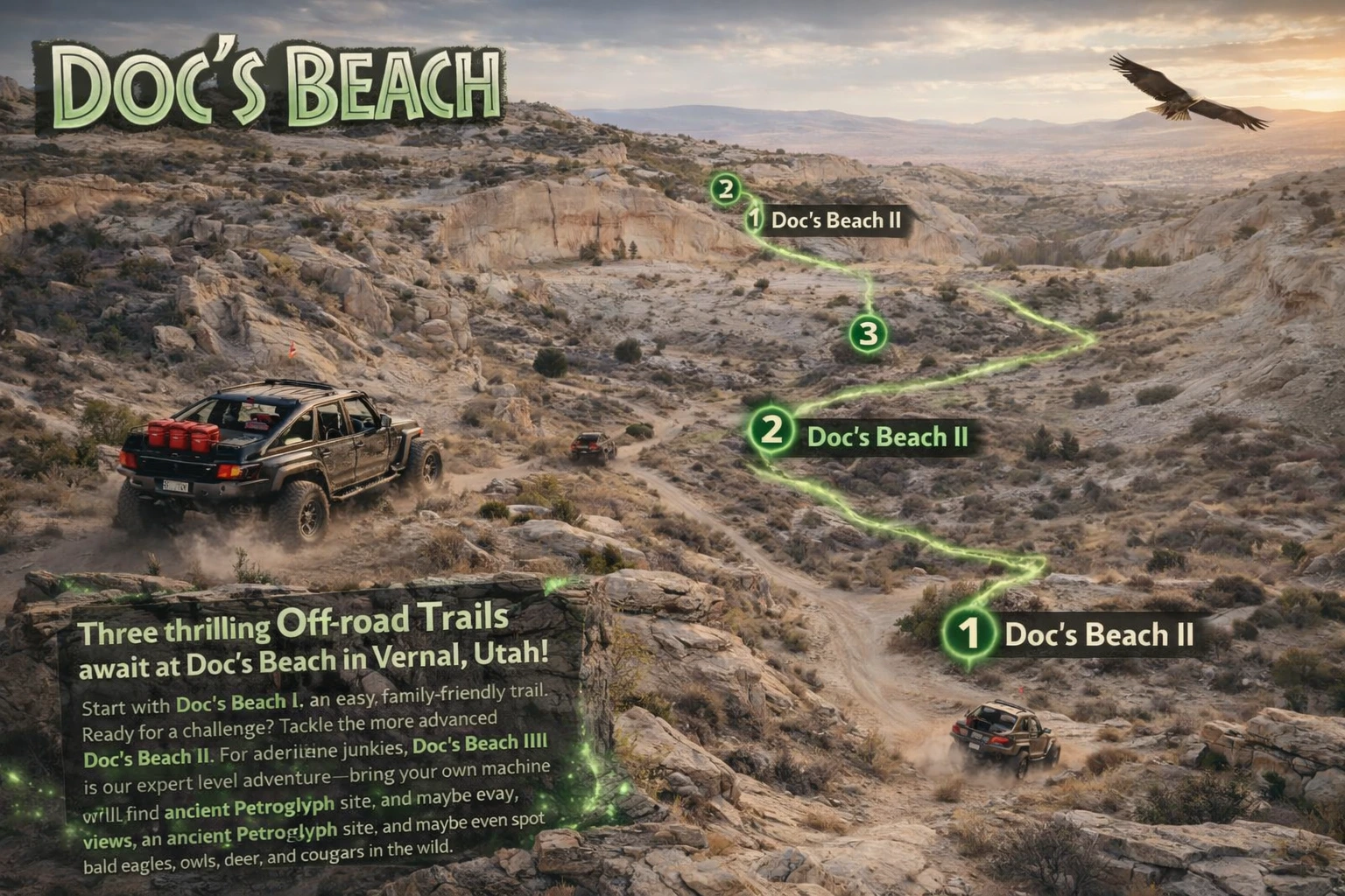 Doc's Beach off-road UTV trail Vernal Utah