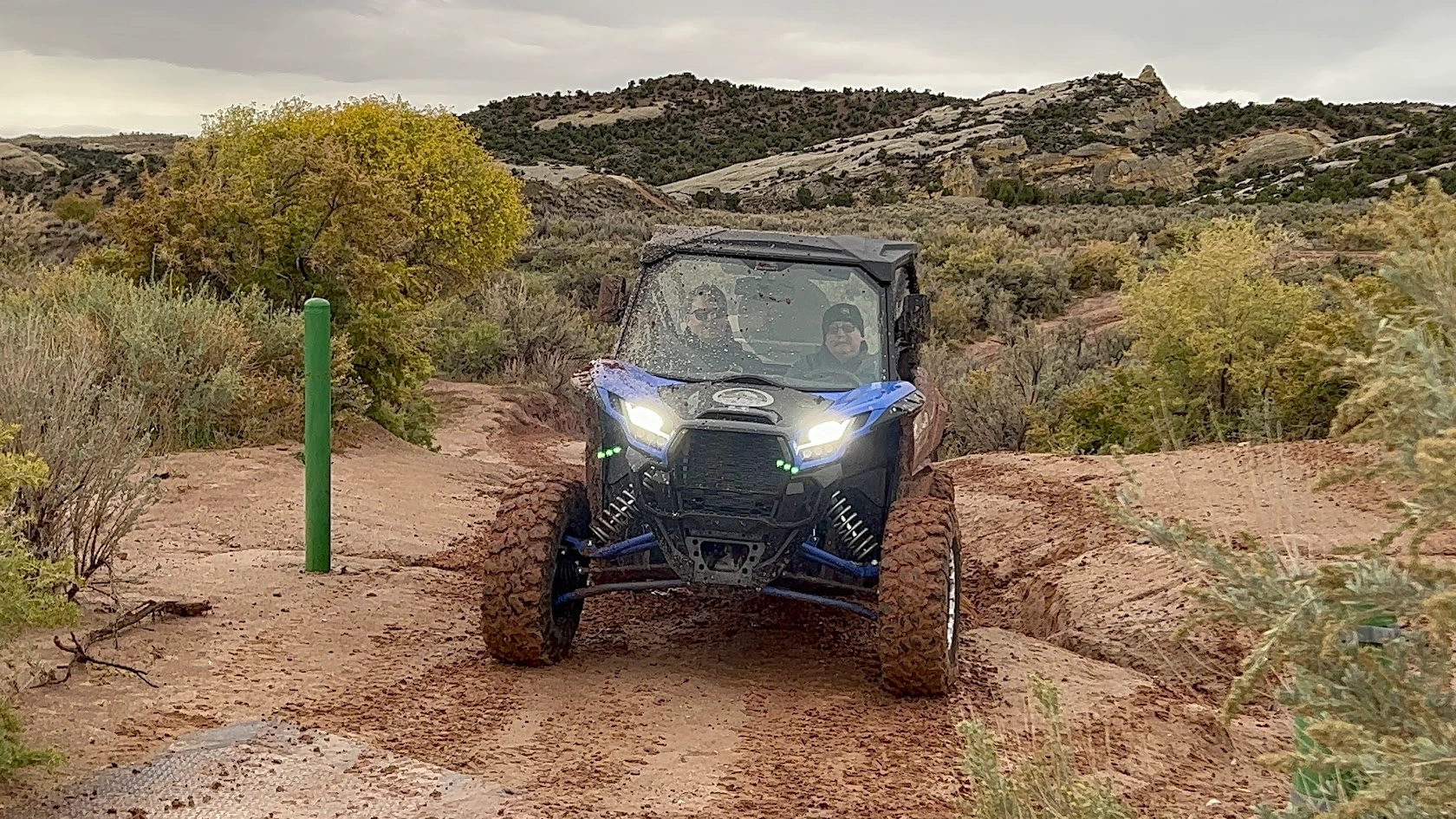 Extreme trail on backcountry UTV tour near Vernal Utah