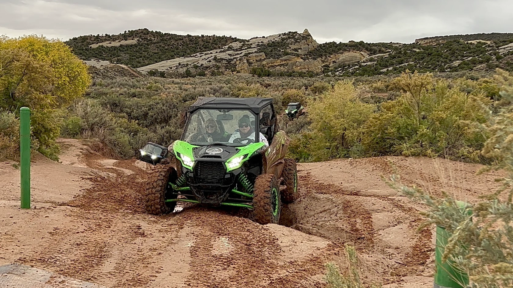 Extreme trail on backcountry UTV tour near Vernal Utah