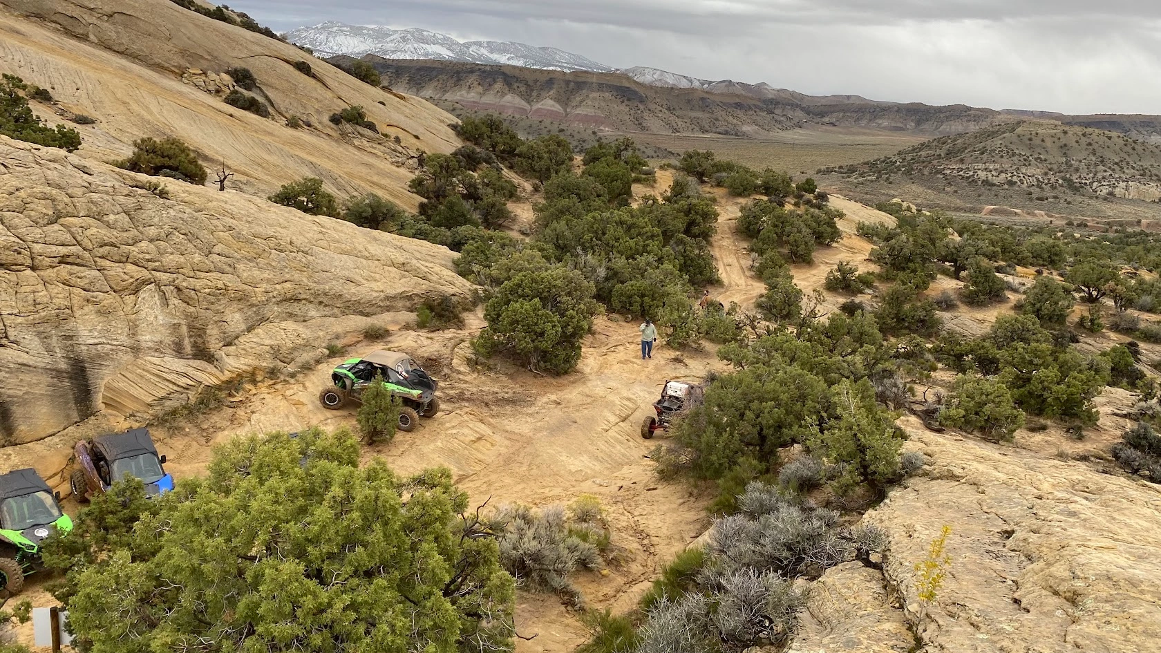 Extreme trail on backcountry UTV tour near Vernal Utah