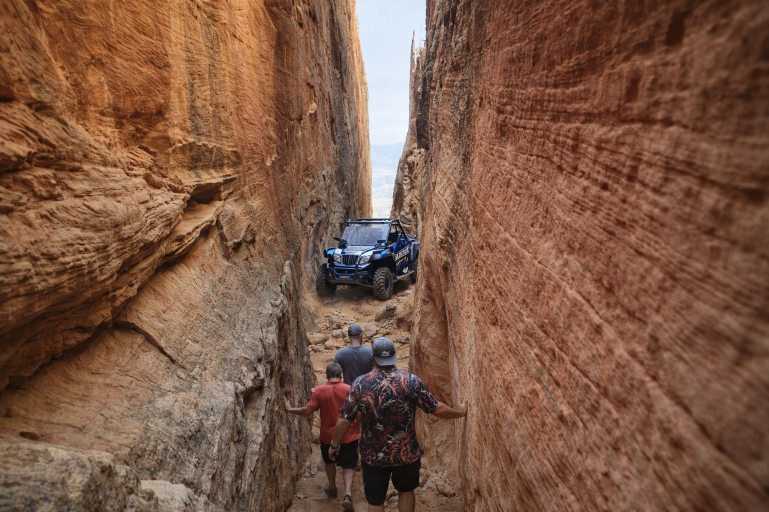 Extreme trail on backcountry UTV tour near Vernal Utah
