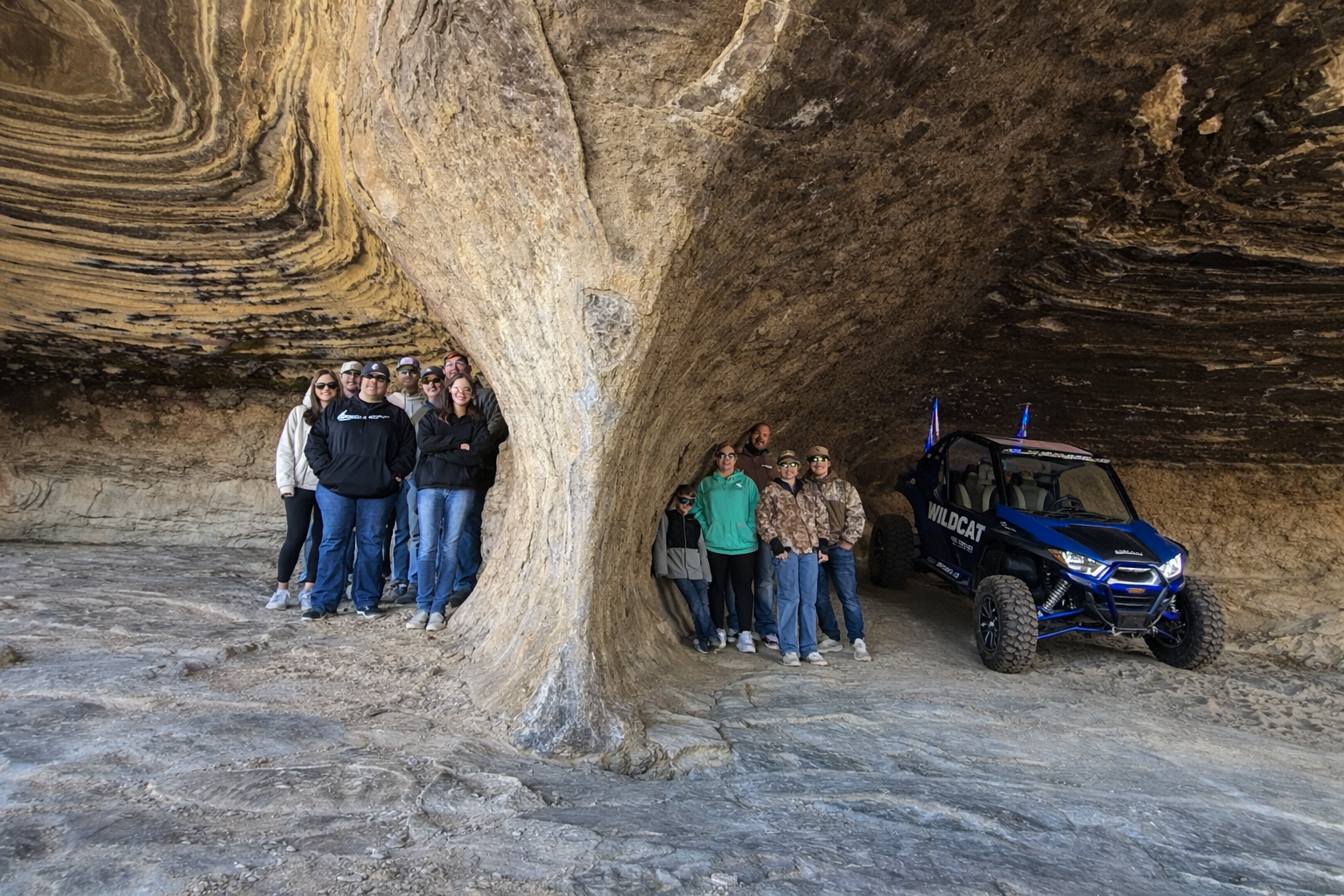 Cave exploration on Adventure Tours Vernal backcountry tour