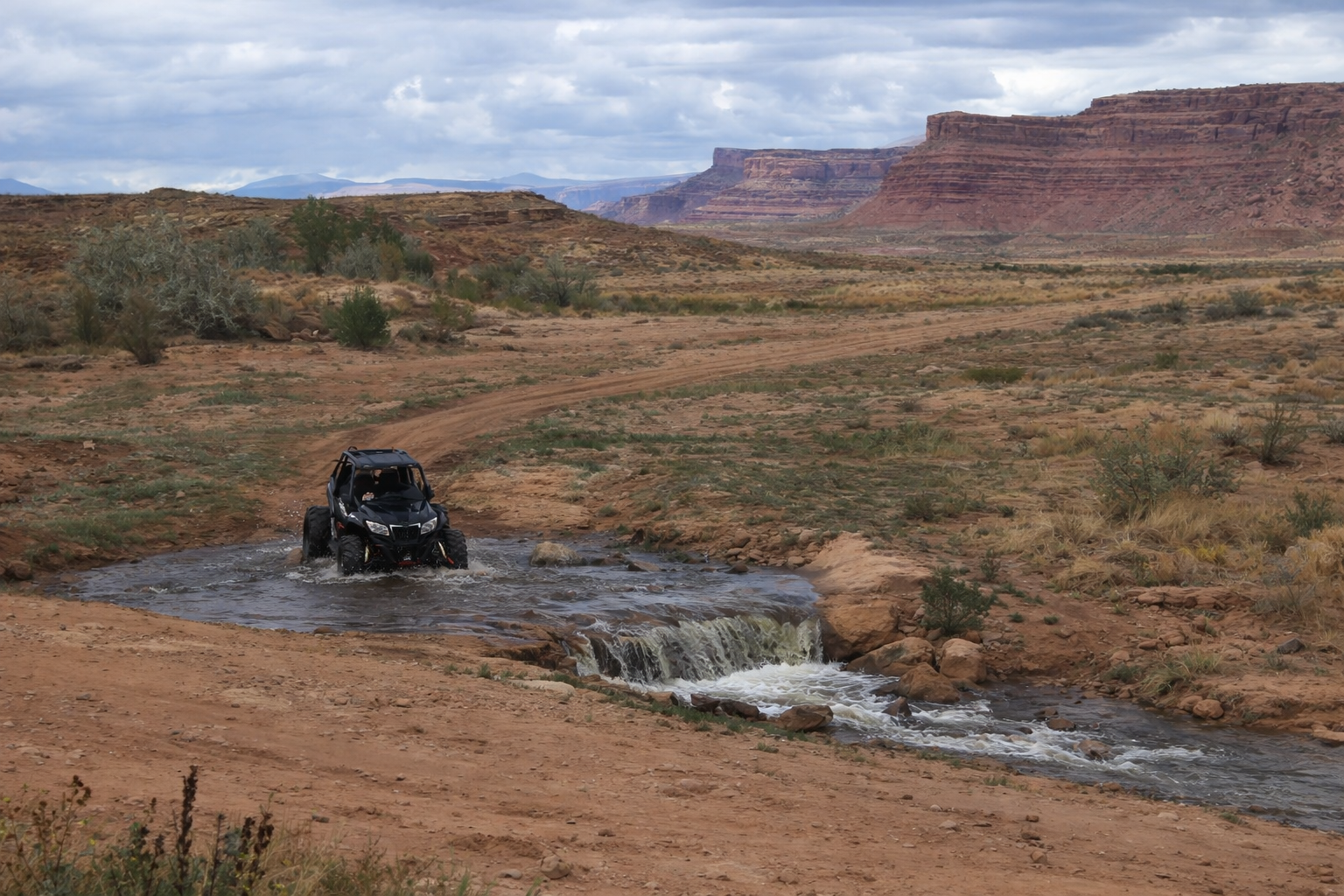 Trail on backcountry UTV tour near Vernal Utah