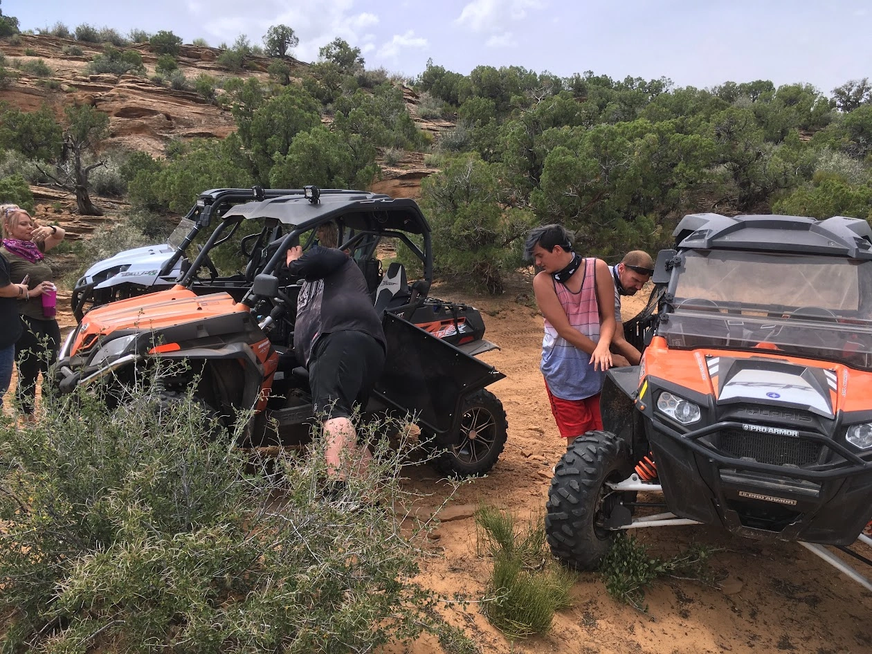 One with Nature after UTV tour Adventure Tours Vernal Utah