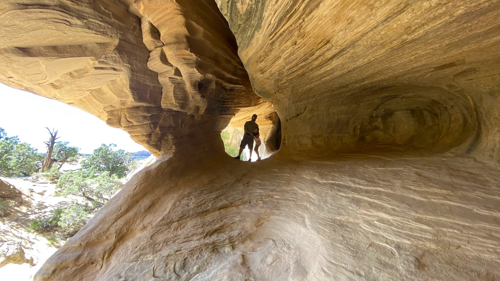 Cave exploration on Adventure Tours Vernal backcountry tour