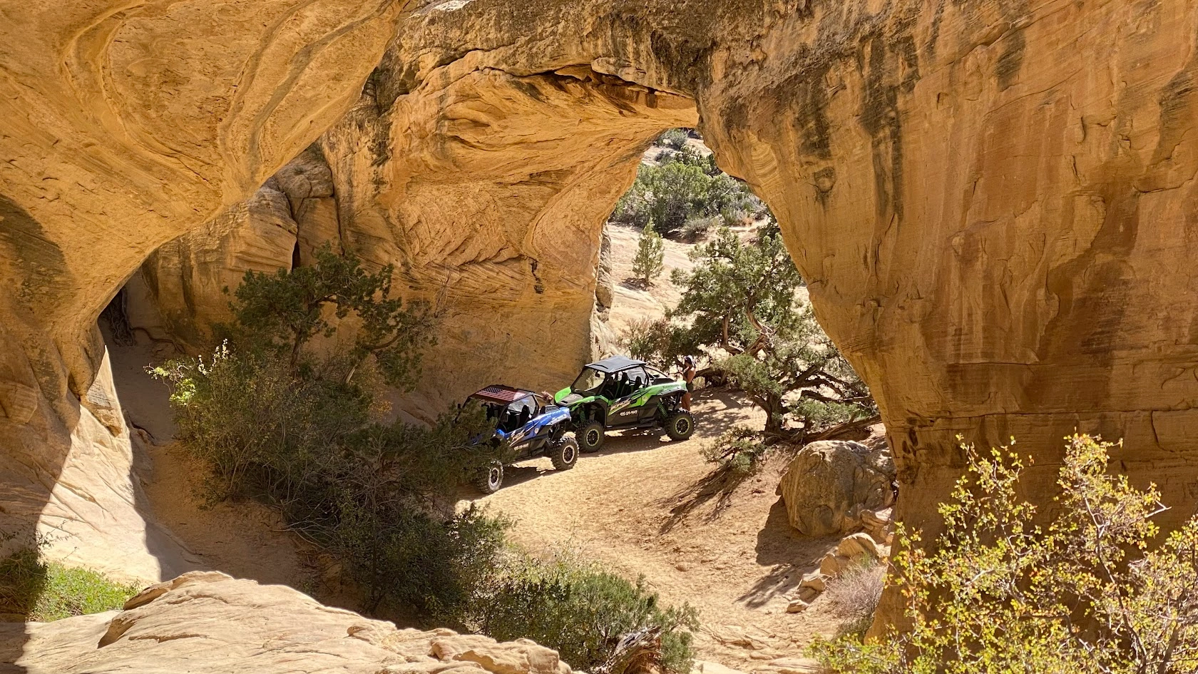 Cave exploration on Adventure Tours Vernal backcountry tour