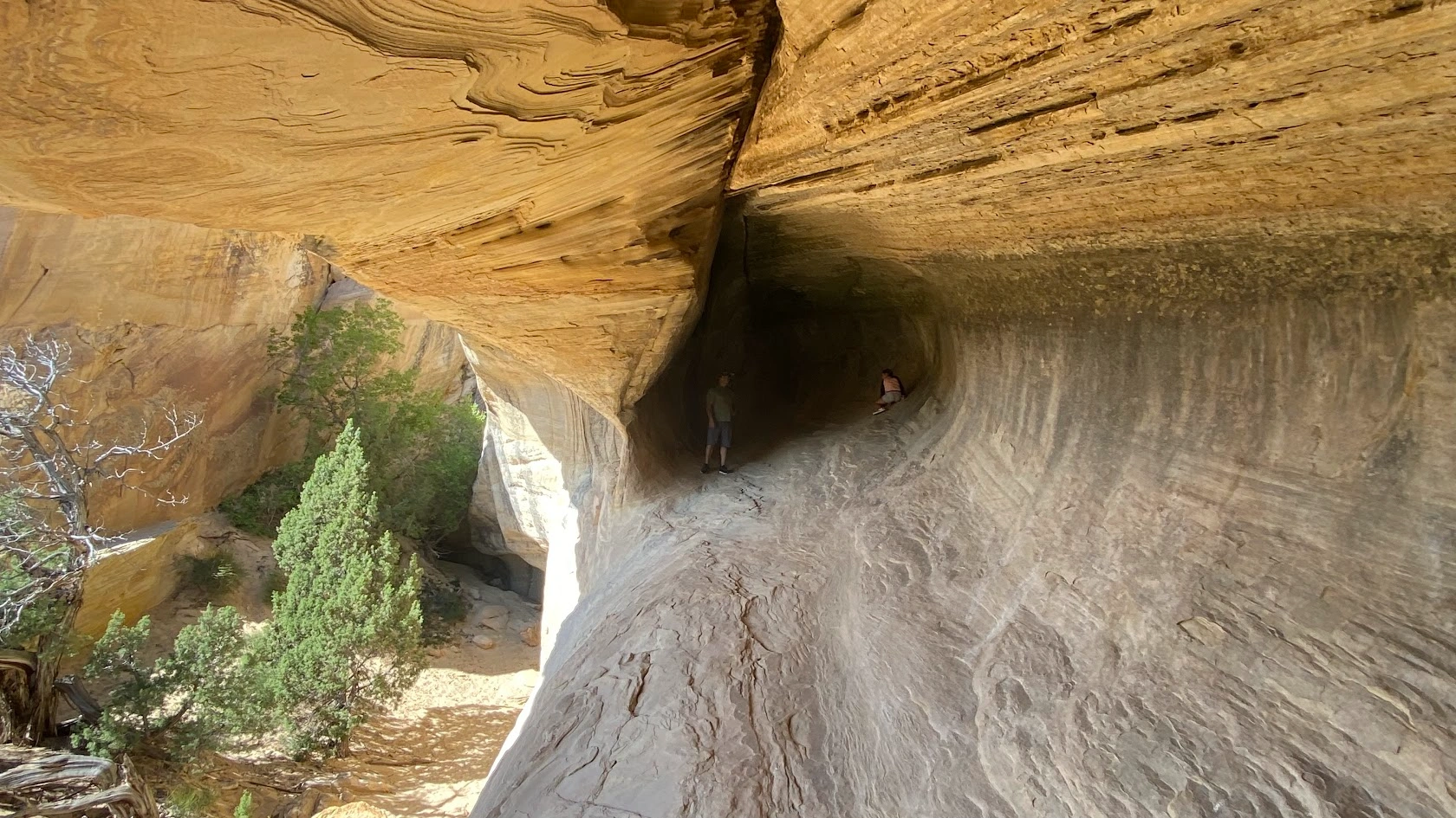 Cave exploration on Adventure Tours Vernal backcountry tour
