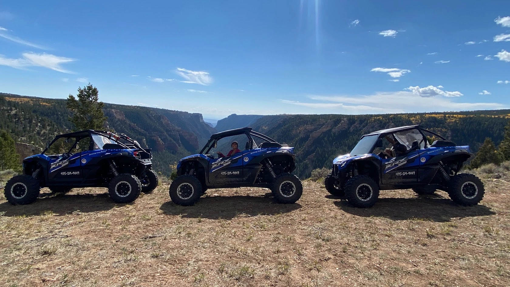 Group adventure tour in Vernal Utah side-by-side UTVs
