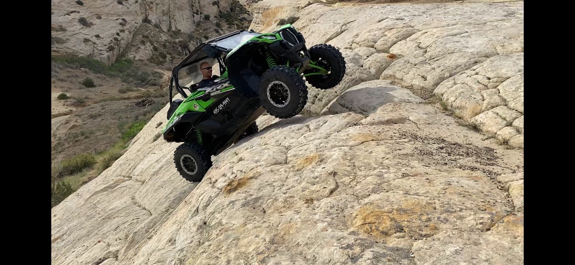 Extreme trail on backcountry UTV tour near Vernal Utah