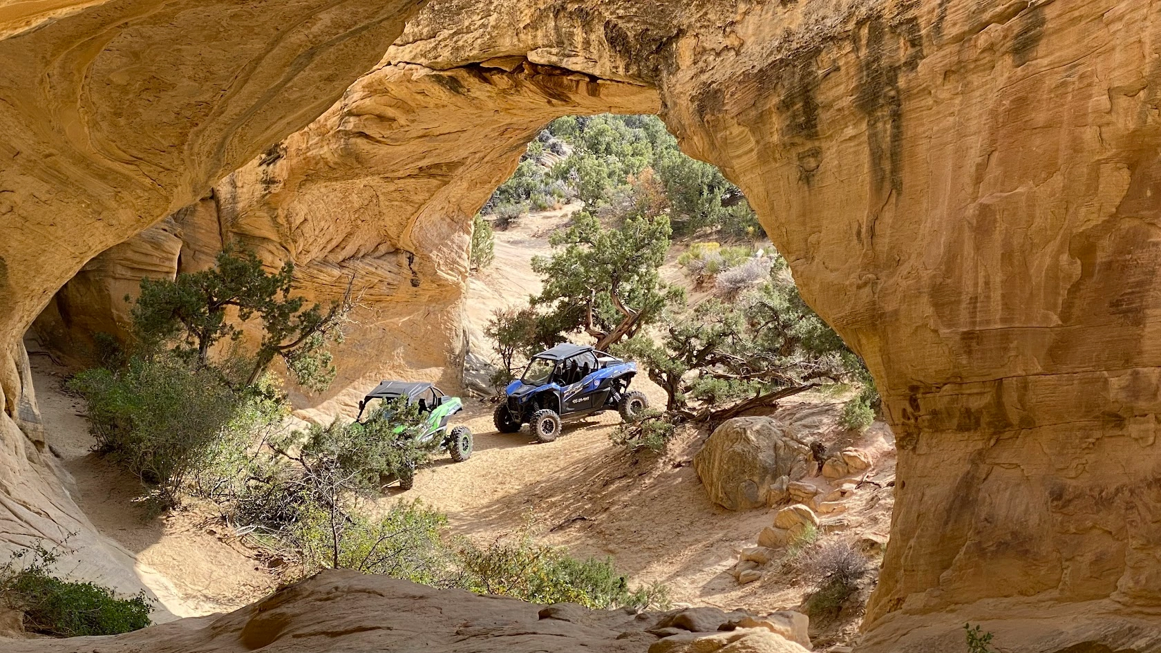 Cave exploration on Adventure Tours Vernal backcountry tour