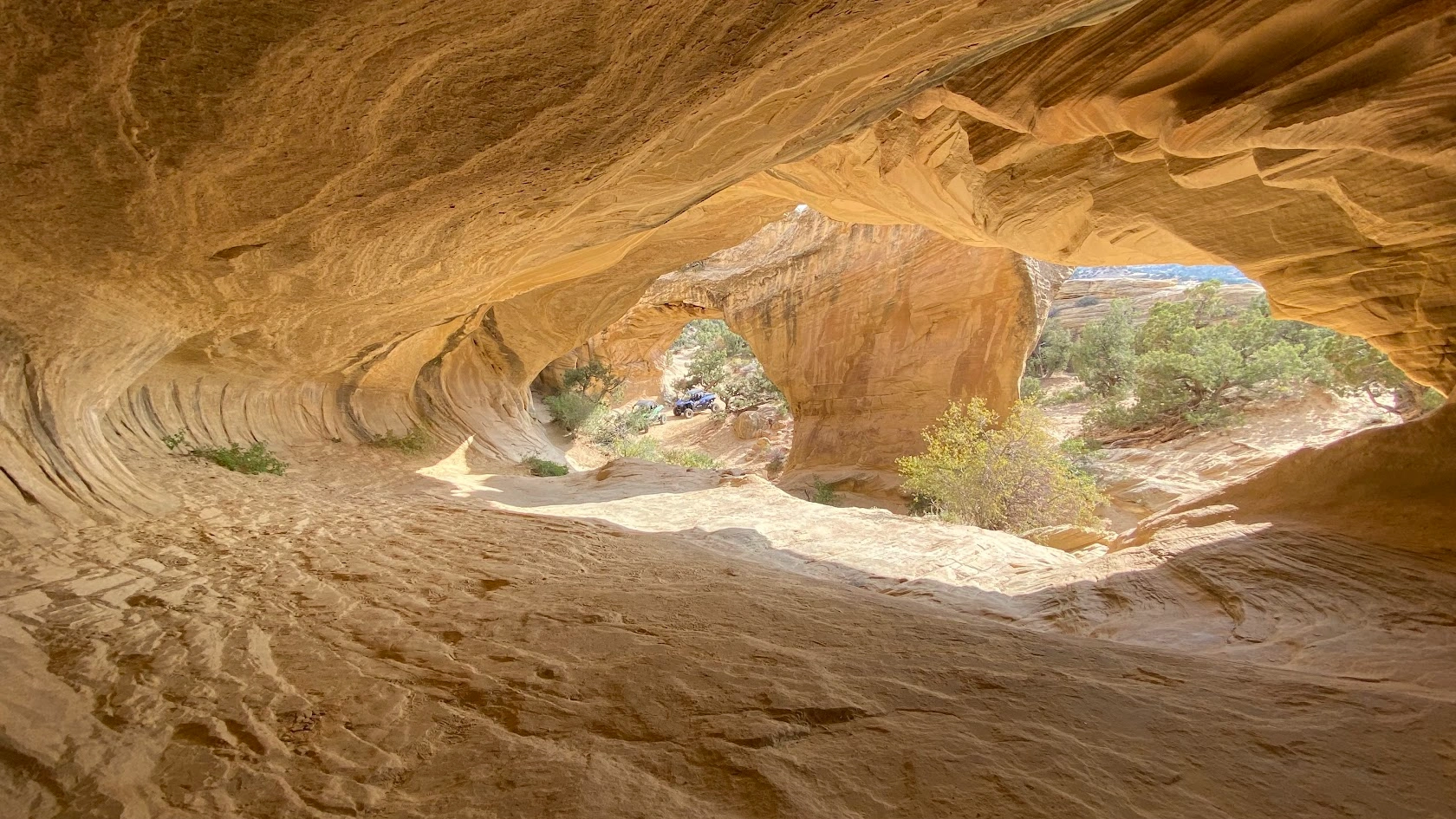 Cave exploration on Adventure Tours Vernal backcountry tour