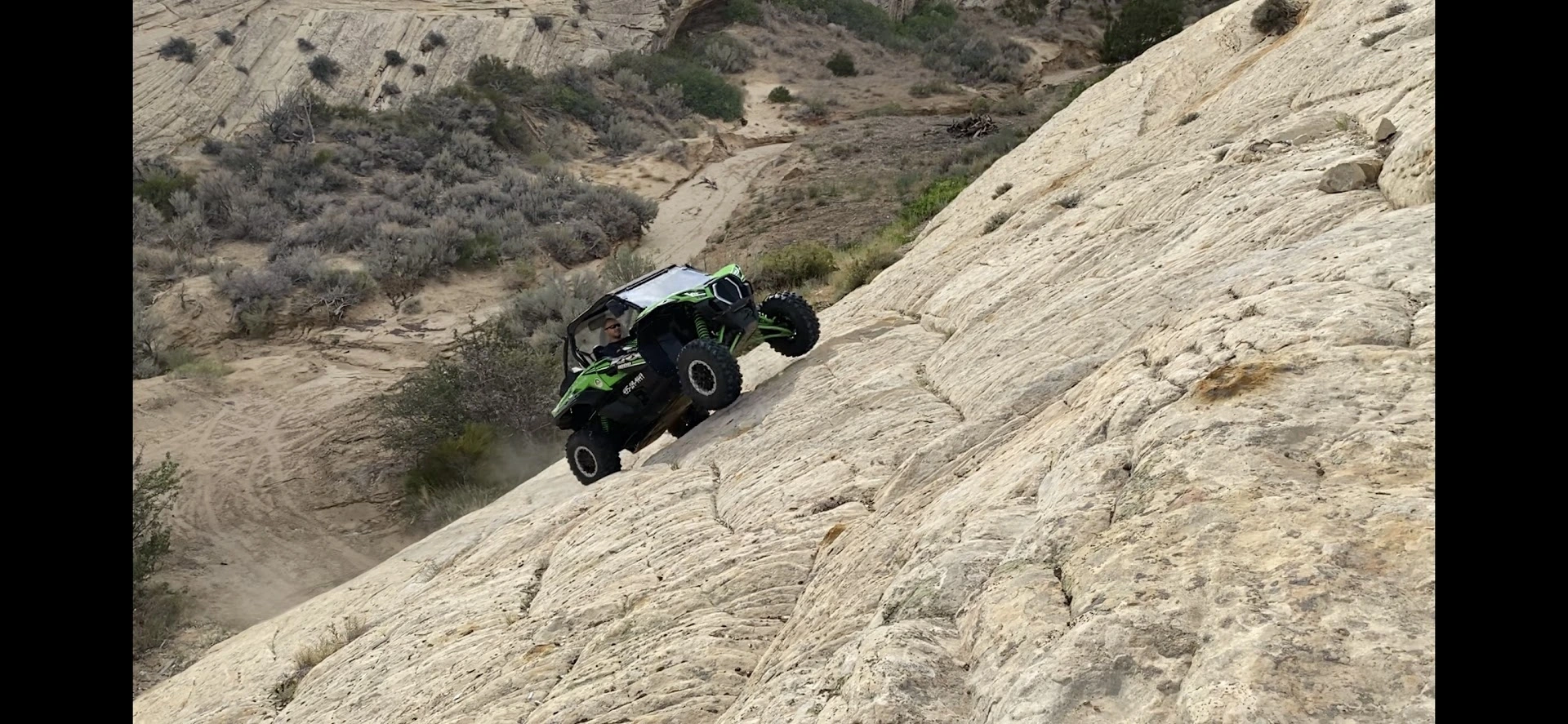 Extreme trail on backcountry UTV tour near Vernal Utah