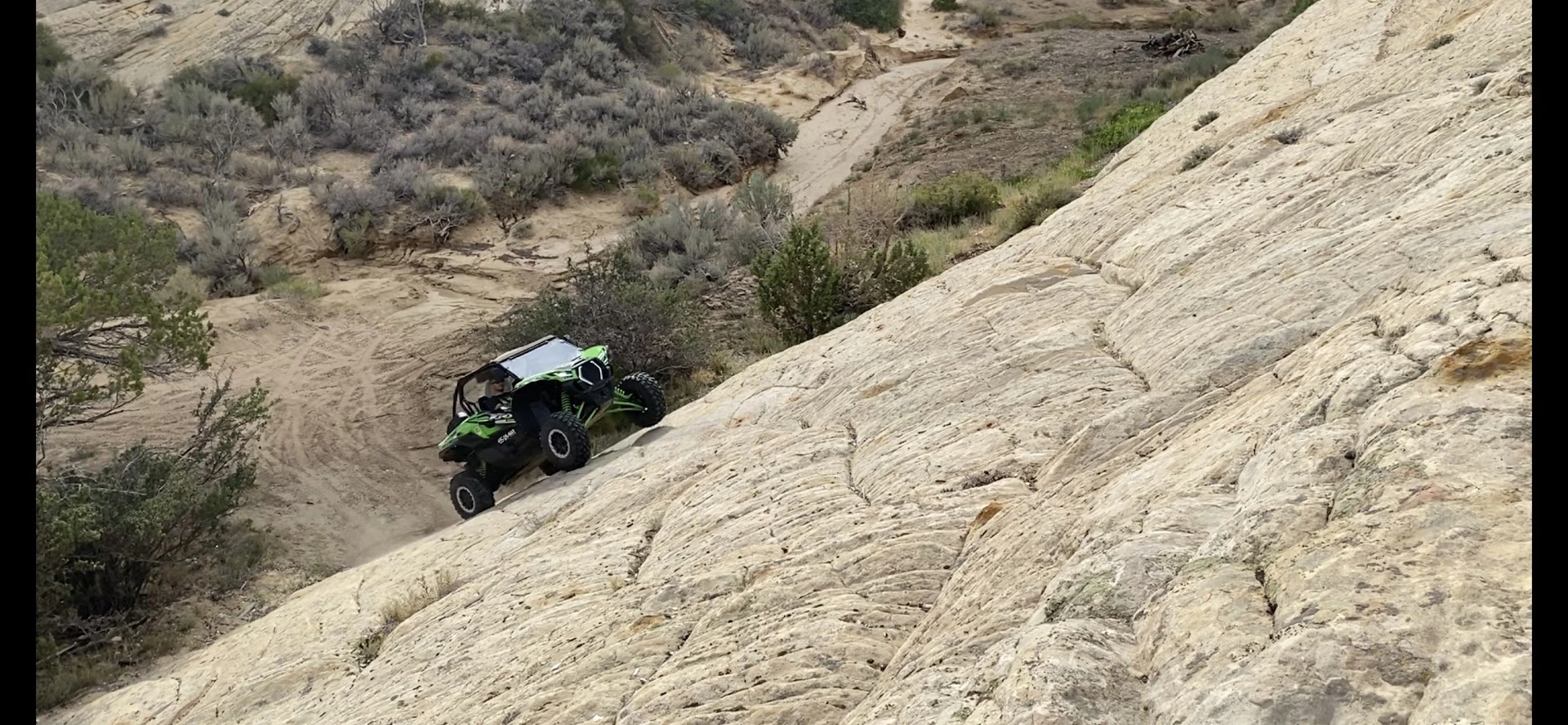 Extreme trail on backcountry UTV tour near Vernal Utah