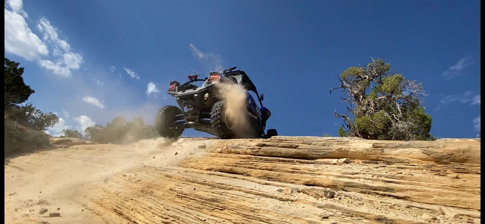 Extreme trail on backcountry UTV tour near Vernal Utah