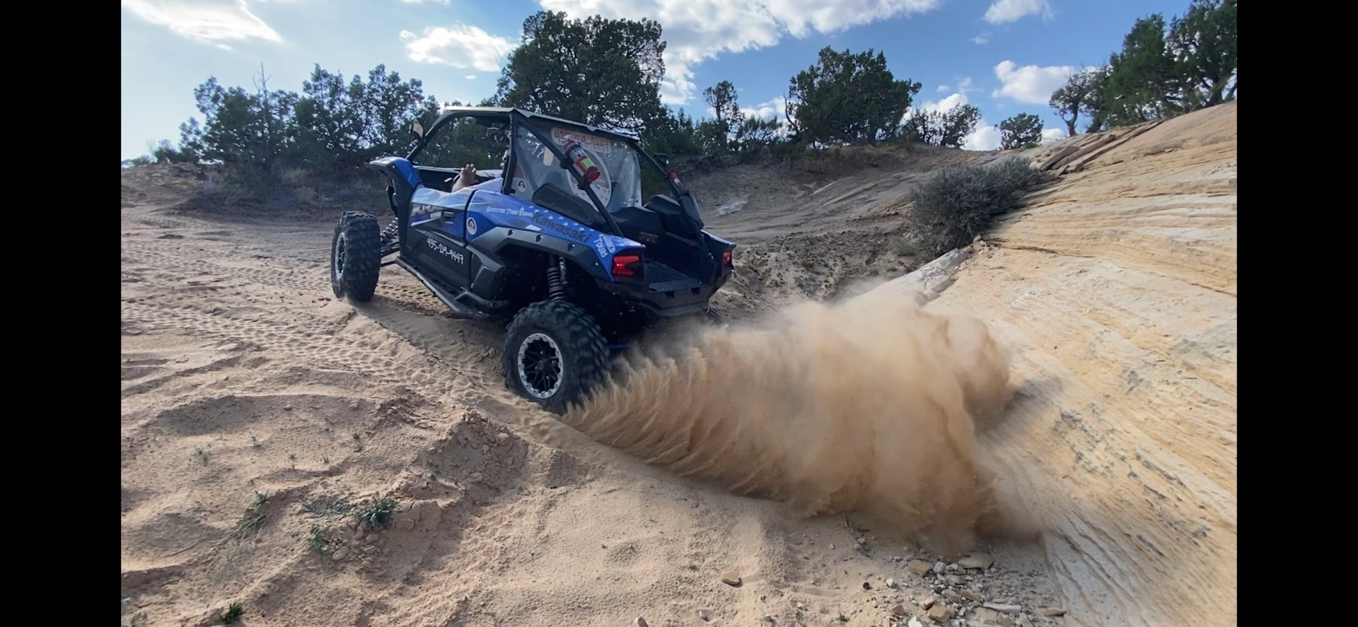 Extreme trail on backcountry UTV tour near Vernal Utah